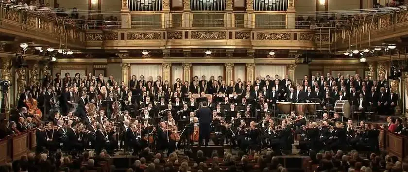 Vienna Philharmonic Orchestra plays Beethoven's Symphony No 9 in D minor Op 125.