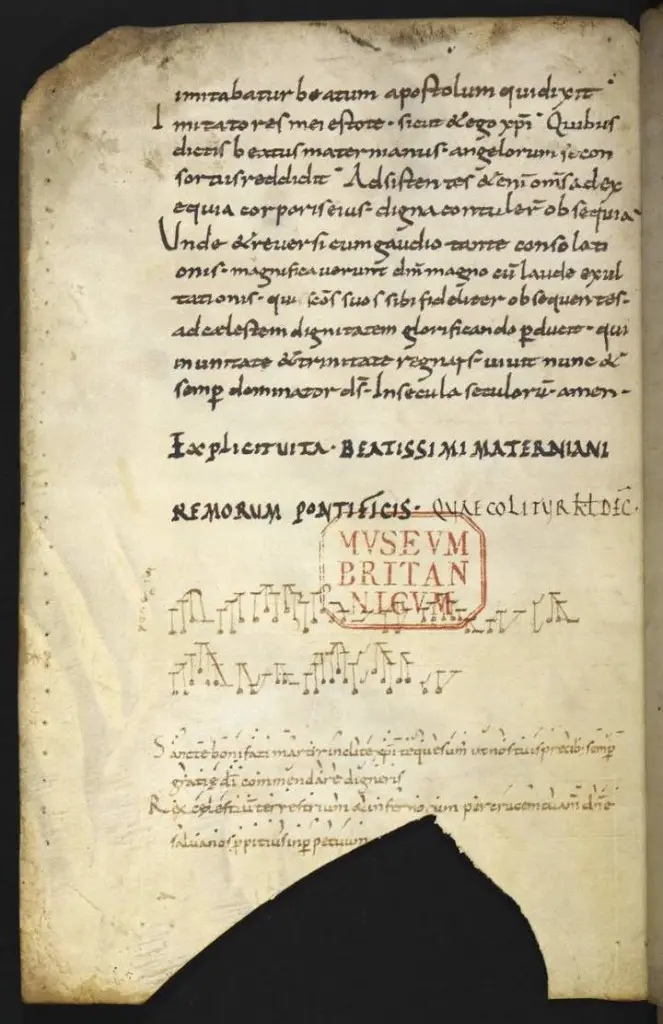 The oldest known piece of polyphonic music. Harley MS 3019, fol. 56v