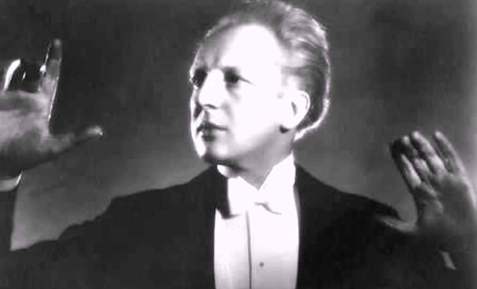 Leopold Stokowski conducting