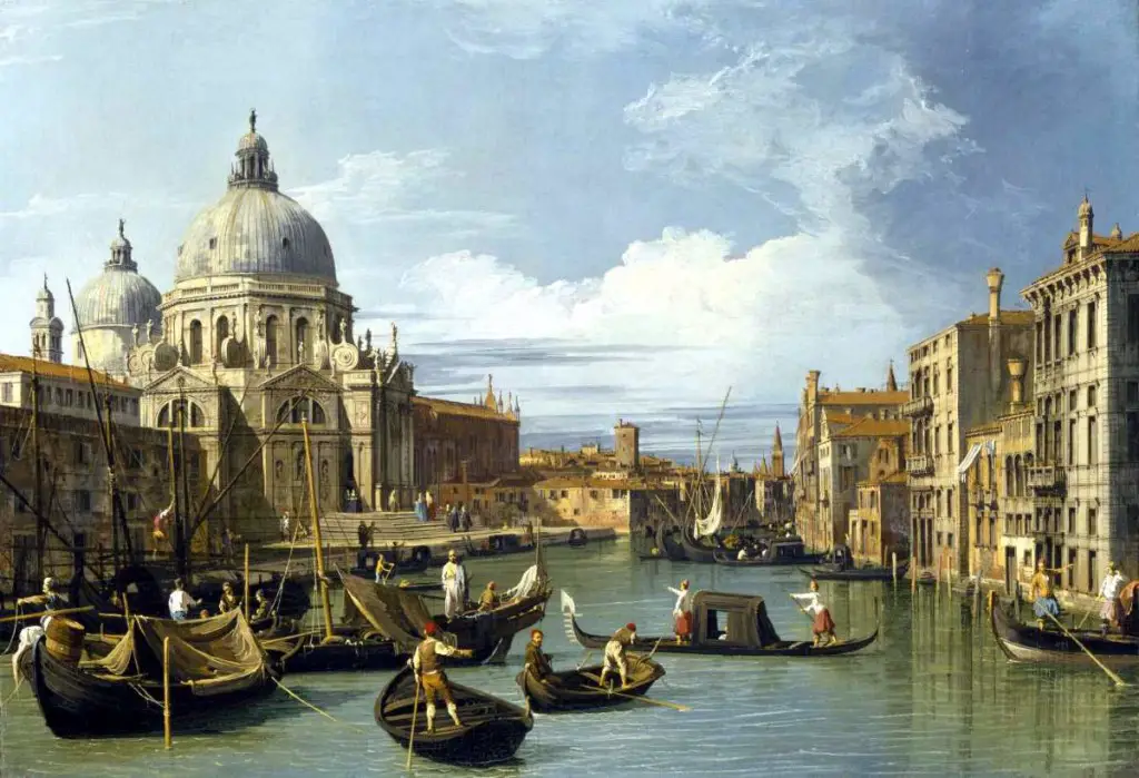 Vivaldi in Venedig - The Grand Canal and the Church of the Salute (Canaletto)