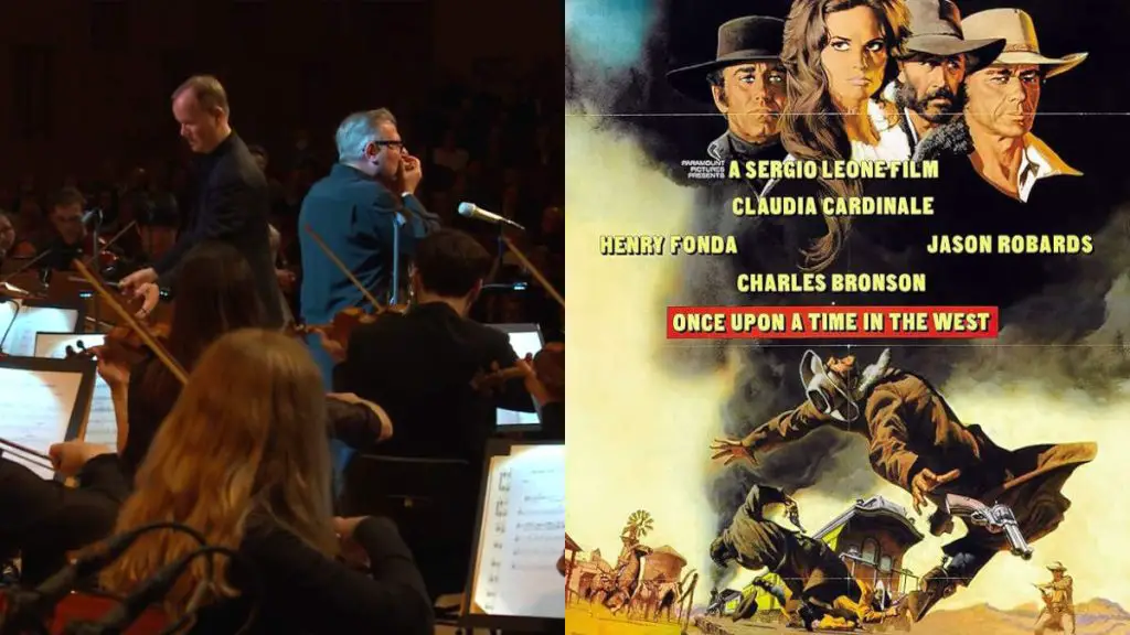 Conducted by Frank Strobel, the NDR Radiophilharmonie plays the soundtrack for Once Upon a Time in the West by Ennio Morricone