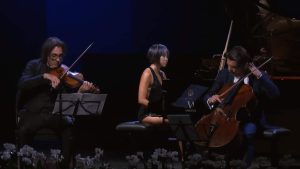 Yuja Wang (piano), Leonidas Kavakos (violin), and Gautier Capuçon (cello) perform Dmitri Shostakovich Piano Trio No. 2