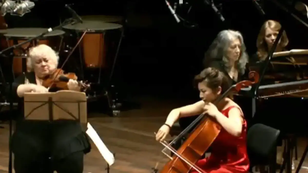 Martha Argerich (piano), Dora Schwarzberg (violin), and Jing Zhao (cello) perform perform Tchaikovsky Piano Trio in A minor, Op. 50.